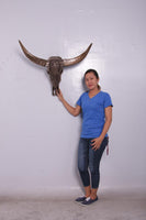 Bronze Bull Skull Life Size Statue - LM Treasures 