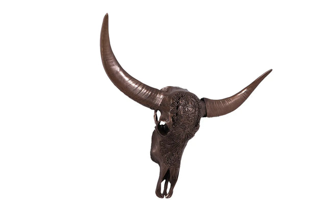 Bull Skull Life Size Statue LM Treasures - H