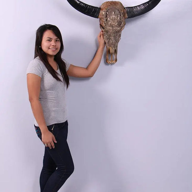 Bull Skull Life Size Statue LM Treasures - H