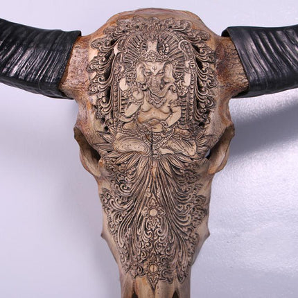 Bull Skull Life Size Statue - LM Treasures 
