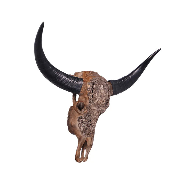 Bull Skull Life Size Statue LM Treasures - H