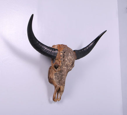 Bull Skull Life Size Statue - LM Treasures 