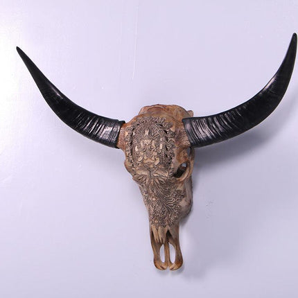Bull Skull Life Size Statue - LM Treasures 