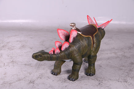 Baby Definitive Stegosaurus Dinosaur With Saddle Statue - LM Treasures 