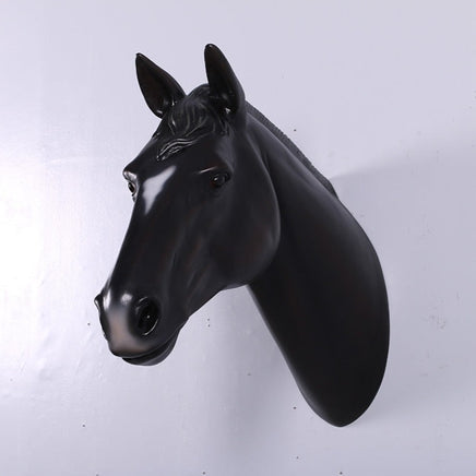 Black Horse Head Life Size Statue - LM Treasures 