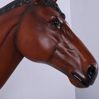 Chestnut Horse Head Statue - LM Treasures 