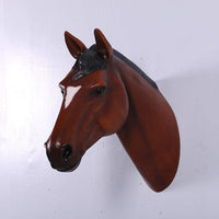 Chestnut Horse Head Statue - LM Treasures 