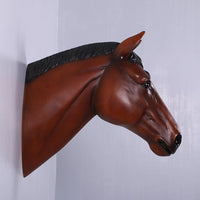 Chestnut Horse Head Statue - LM Treasures 