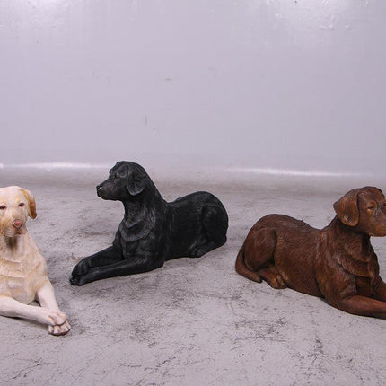 Tan Laying Labrador Life Size Statue - LM Treasures 