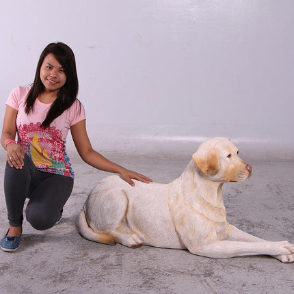 Tan Laying Labrador Life Size Statue - LM Treasures 