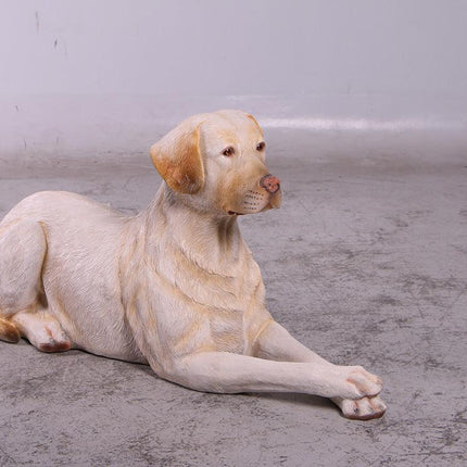 Tan Laying Labrador Life Size Statue - LM Treasures 
