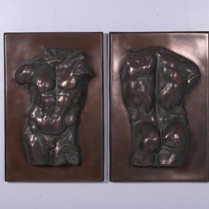 Bronze Adonis Torso Wall Decor Statue - LM Treasures 