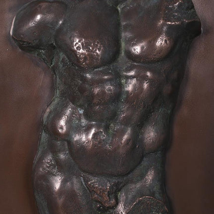 Bronze Adonis Torso Wall Decor Statue - LM Treasures 