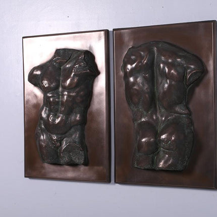 Bronze Adonis Torso Wall Decor Statue - LM Treasures 