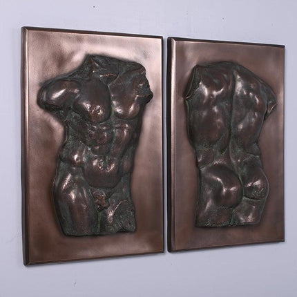Bronze Adonis Torso Wall Decor Statue - LM Treasures 