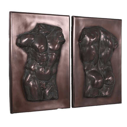 Bronze Adonis Torso Wall Decor Statue - LM Treasures 