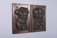 Bronze Adonis Torso Wall Decor Statue - LM Treasures 