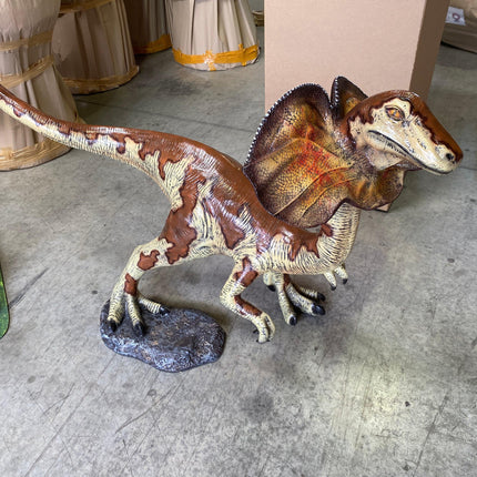 Baby Dilophosaurus Dinosaur Life Size Statue - LM Treasures 