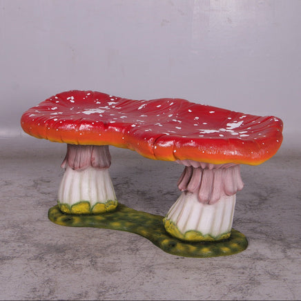 Large Red Double Mushroom Stool Over Sized Statue - LM Treasures 