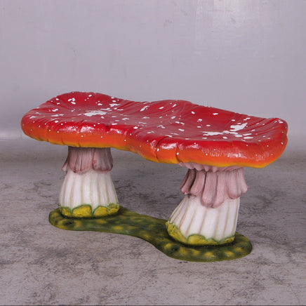 Red Large Double Mushroom Stool Over Sized Statue - LM Treasures 