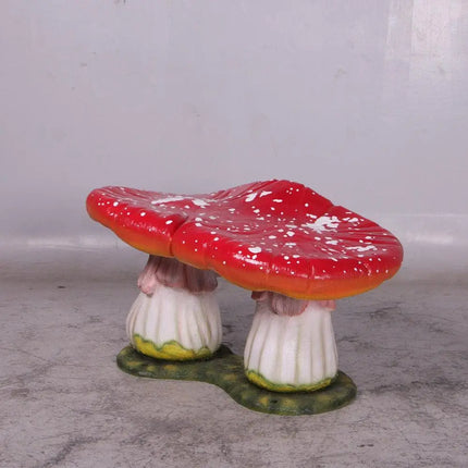 Red Double Mushroom Stool Over Sized Statue LM Treasures - H