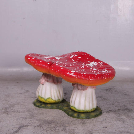 Red Double Mushroom Stool Over Sized Statue - LM Treasures 