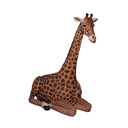 Sitting Giraffe Life Size Statue - LM Treasures 