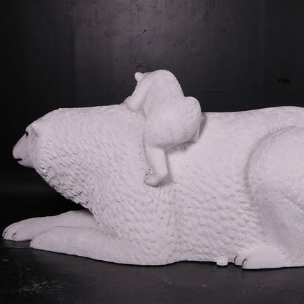 Polar Bear With Cub Life Size Statue - LM Treasures 