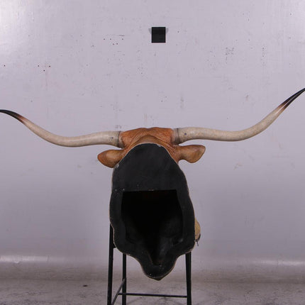 Texas Long Horn Head Life Size Statue - LM Treasures 