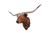 Texas Long Horn Head Life Size Statue - LM Treasures 
