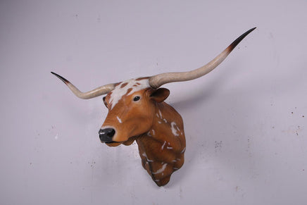 Texas Long Horn Head Life Size Statue - LM Treasures 