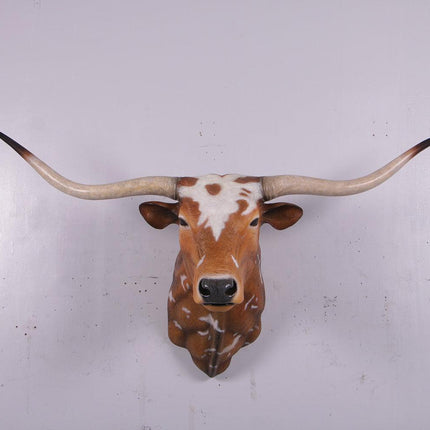 Texas Long Horn Head Life Size Statue - LM Treasures 