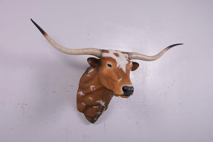 Texas Long Horn Head Life Size Statue - LM Treasures 