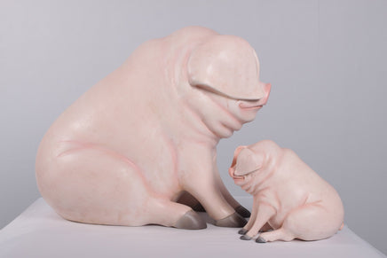 Comic Pig Sitting Life Size Statue - LM Treasures 