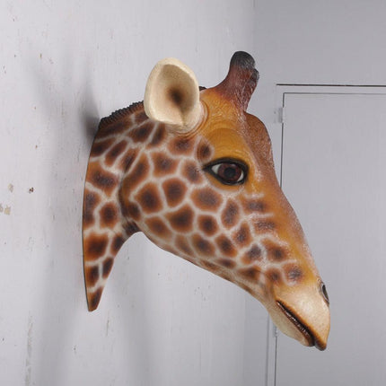 Small Giraffe Head Life Size Statue - LM Treasures 