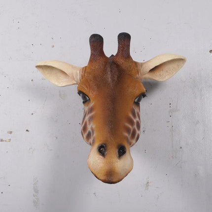 Small Giraffe Head Life Size Statue - LM Treasures 