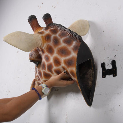 Small Giraffe Head Life Size Statue - LM Treasures 