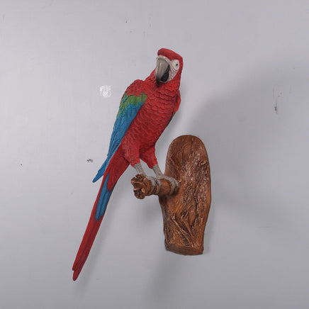 Red Macaw Parrot Wall Decor Life Size Statue - LM Treasures 