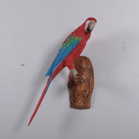 Red Macaw Parrot Wall Decor Life Size Statue - LM Treasures 