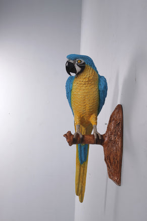 Blue Parrot Wall Decor Life Size Statue - LM Treasures 