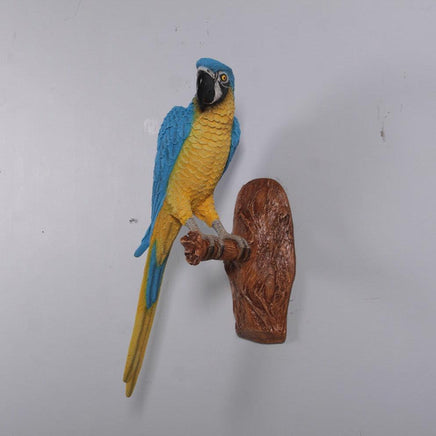 Blue Parrot Wall Decor Life Size Statue - LM Treasures 