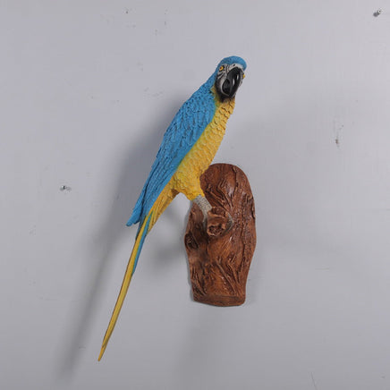 Blue Parrot Wall Decor Life Size Statue - LM Treasures 
