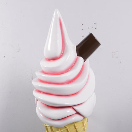 Hanging Soft Serve Strawberry Ice Cream Over Sized Statue - LM Treasures 