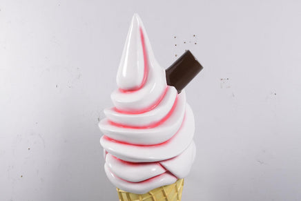 Hanging Soft Serve Strawberry Ice Cream Over Sized Statue - LM Treasures 