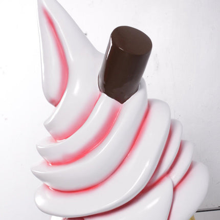Hanging Soft Serve Strawberry Ice Cream Over Sized Statue - LM Treasures 