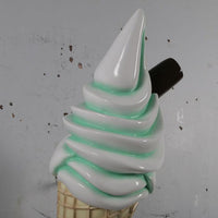 Hanging Soft Serve Mint Green Ice Cream Over Sized Statue - LM Treasures 