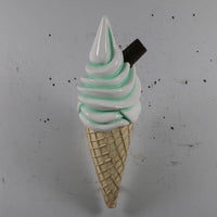 Hanging Soft Serve Mint Green Ice Cream Over Sized Statue - LM Treasures 