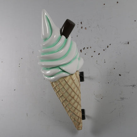 Hanging Soft Serve Mint Green Ice Cream Over Sized Statue - LM Treasures 