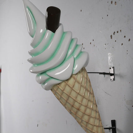 Hanging Soft Serve Mint Green Ice Cream Over Sized Statue - LM Treasures 
