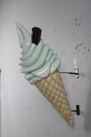 Hanging Soft Serve Mint Green Ice Cream Over Sized Statue - LM Treasures 